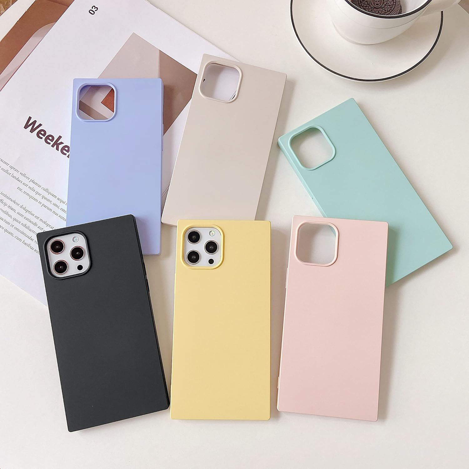 COCOMII Funda cuadrada compatible con iPhone 13, compatible con MagSafe, silicona, delgada, mate, suave al tacto, forro de microfibra, resistente a