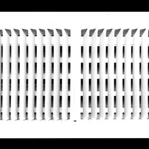 Rejilla de suministro de aire vertical de 2 vías de 30,5 cm x 20 cm – Tapa de ventilación y difusor – Cara plana estampada – Blanco. Dimensiones Rejilla de suministro de aire vertical de 2 vías de 30,5 cm x 20 cm – Tapa de ventilación y difusor – Cara plana estampada – Blanco. Dimensiones