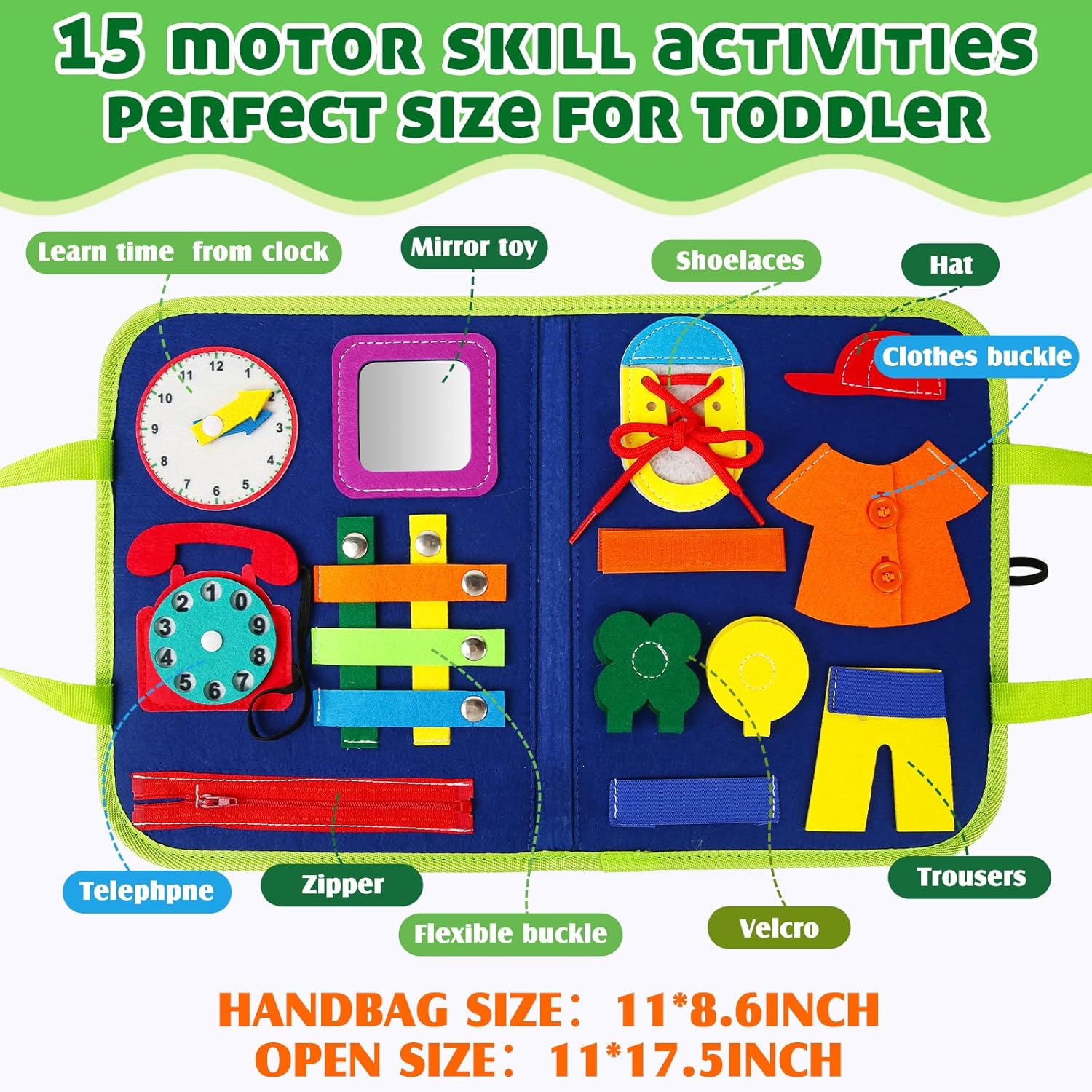 Busy Board Montessori – Juguetes para niños pequeños de 1, 2, 3, 4 años, regalo para niños y niñas, juguetes educativos de aprendizaje para bebés de