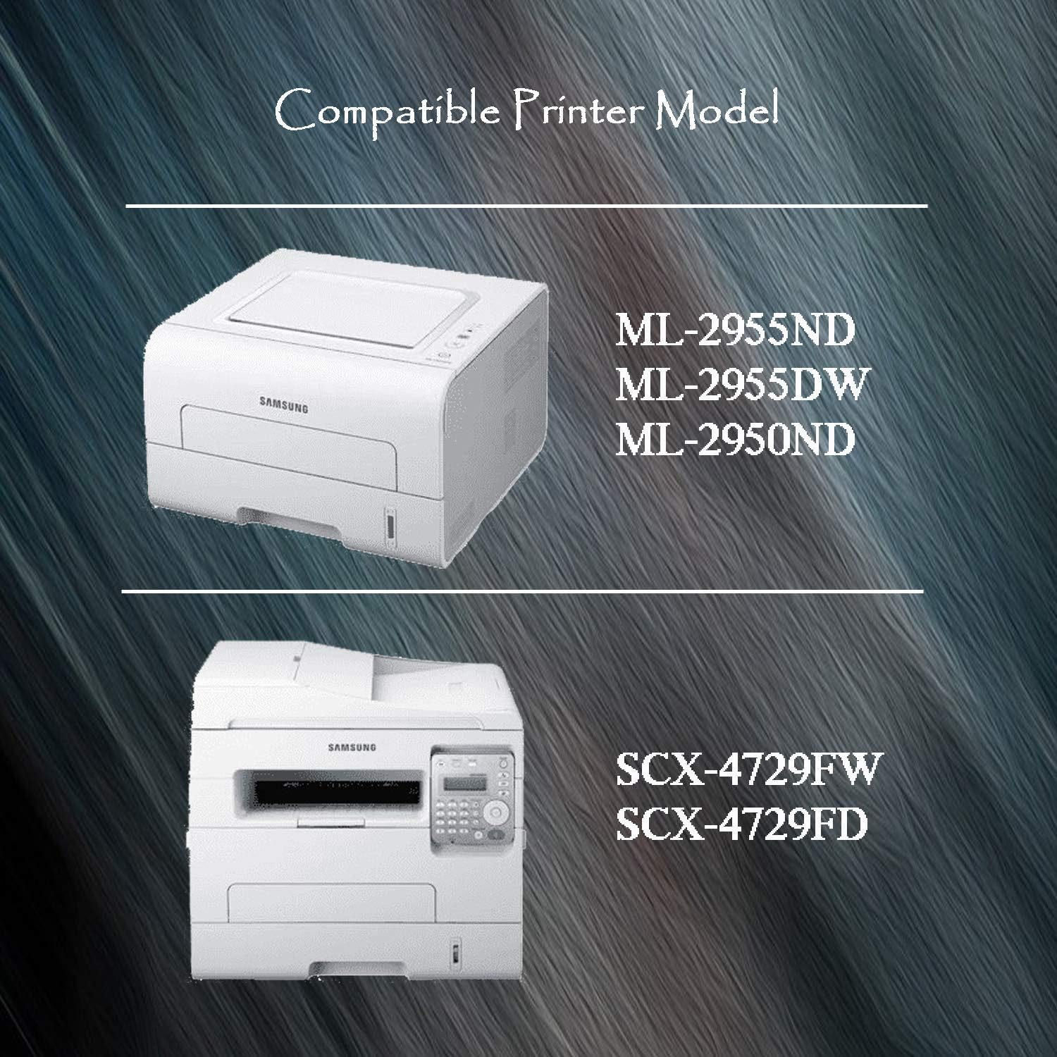 TG Imaging Paquete de 2 cartuchos de tóner compatibles con MLT-D103L para Samsung MLTD103L Toner funciona para impresoras ML-2950ND 2955ND 2955DW