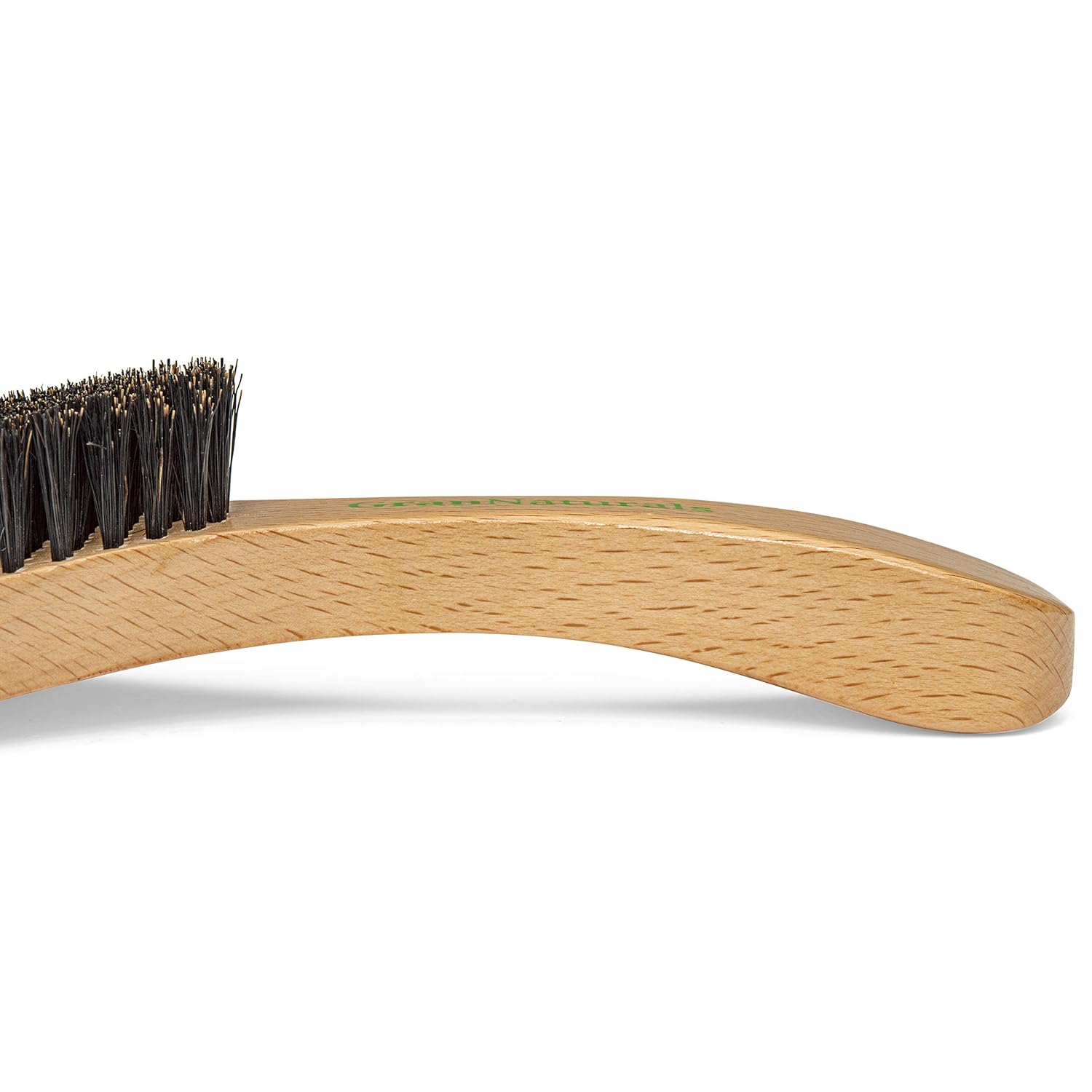 GranNaturals Cepillo de onda media y cepillo alisador para el cabello, cepillo de cerdas de jabalí curvadas para 360 ondas y cepillo de espalda lisa