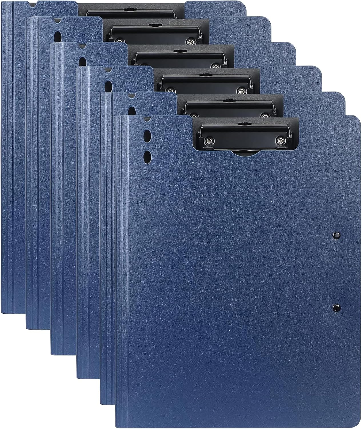 Carpeta portapapeles, paquete de 6 portapapeles plegables A4, carpeta de archivos, bloc de escritura con tapa para documentos, documentos y trabajo