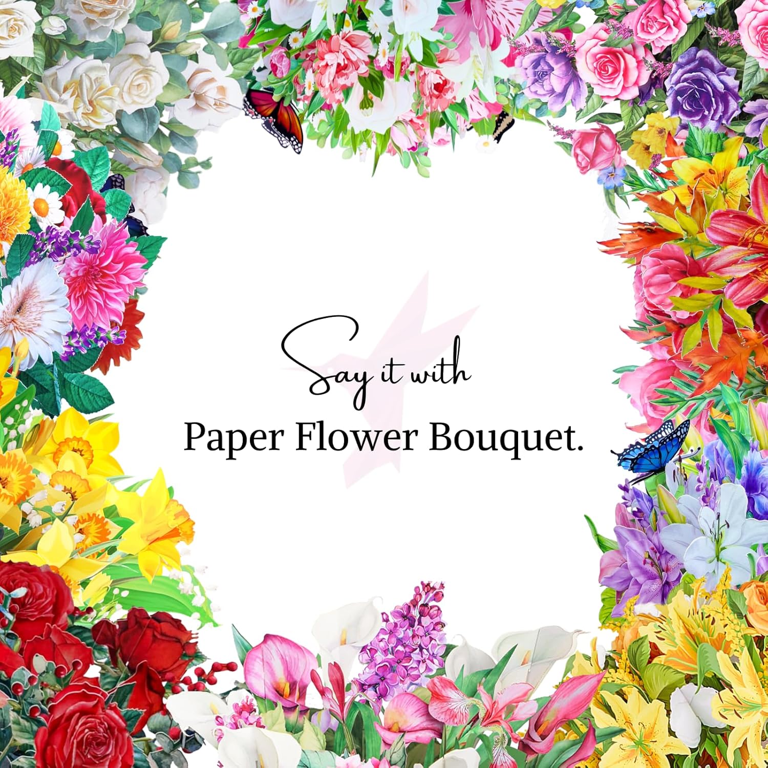 Tarjeta grande de papel con cesta de flores, tarjetas desplegables, 10 pulgadas con tarjeta de notas y sobre – Picnic por la tarde
