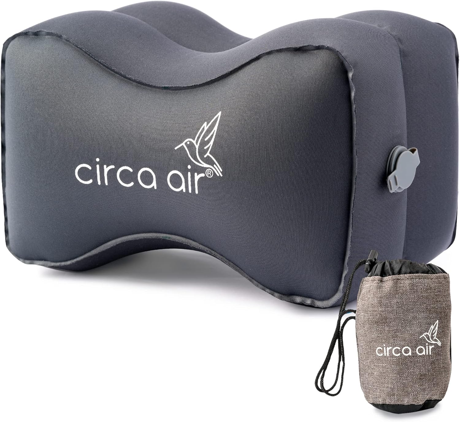Circa Air Almohada de rodilla inflable para dormir de lado, almohada de rodilla de viaje entre las piernas para dormir, almohada ortopédica para