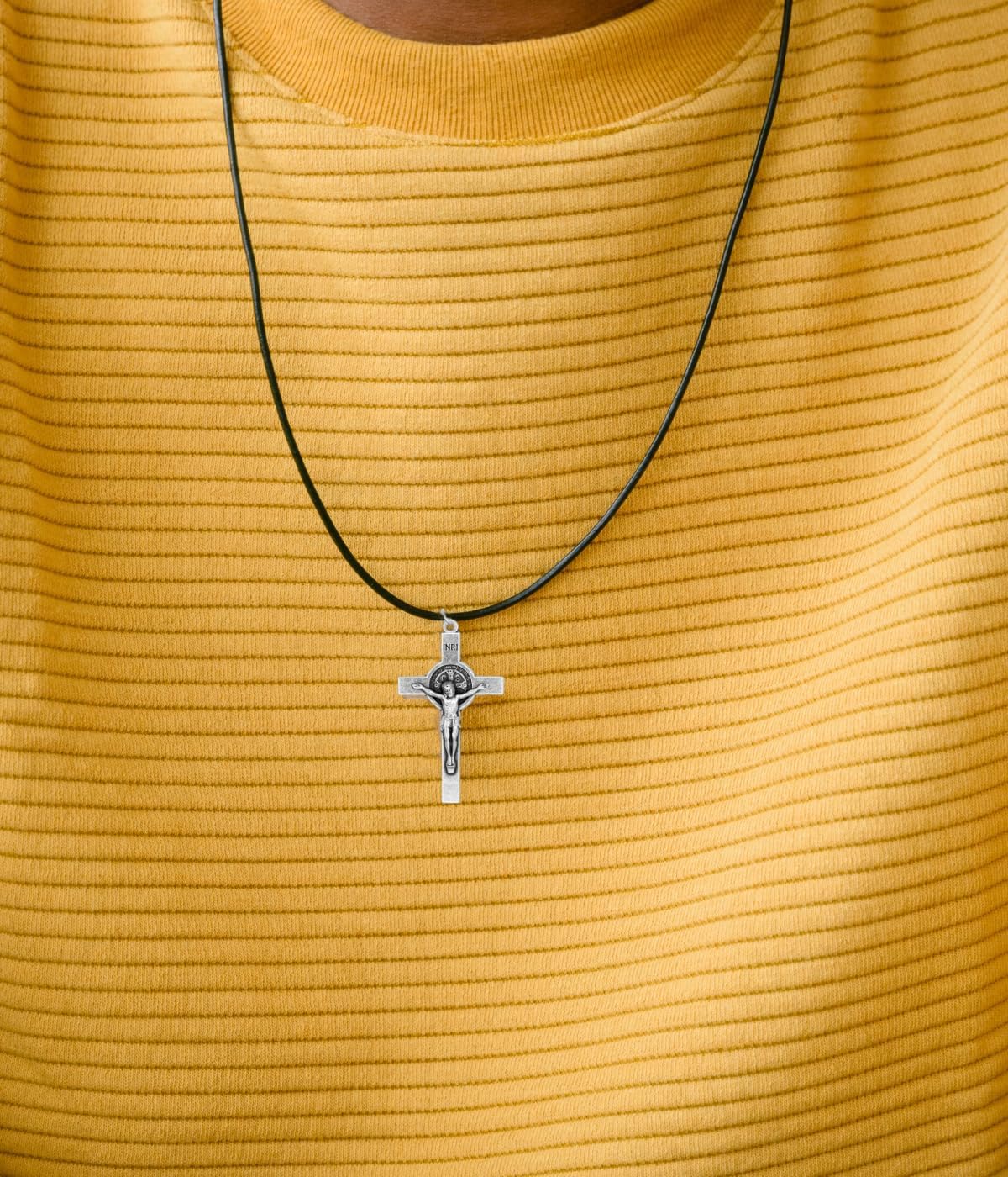 Caritas et Fides Paquete de 10 unidades  Crucifijo de San Benito  Crucifijo de San Benito para hacer rosario  1 12 pulgadas, pieza de rosario de