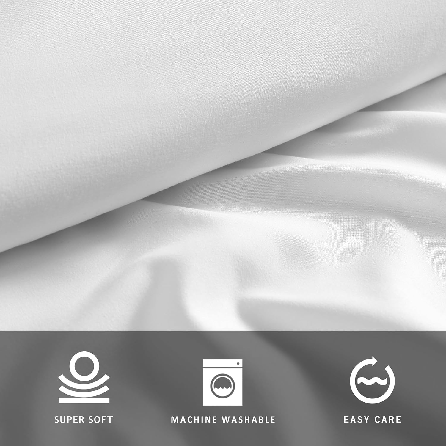 Kenneth Cole – Solutions – Juego de sábanas Queen de poliéster reciclado suave, 6 piezas, acabado resistente a las arrugas y enfriamiento (blanco