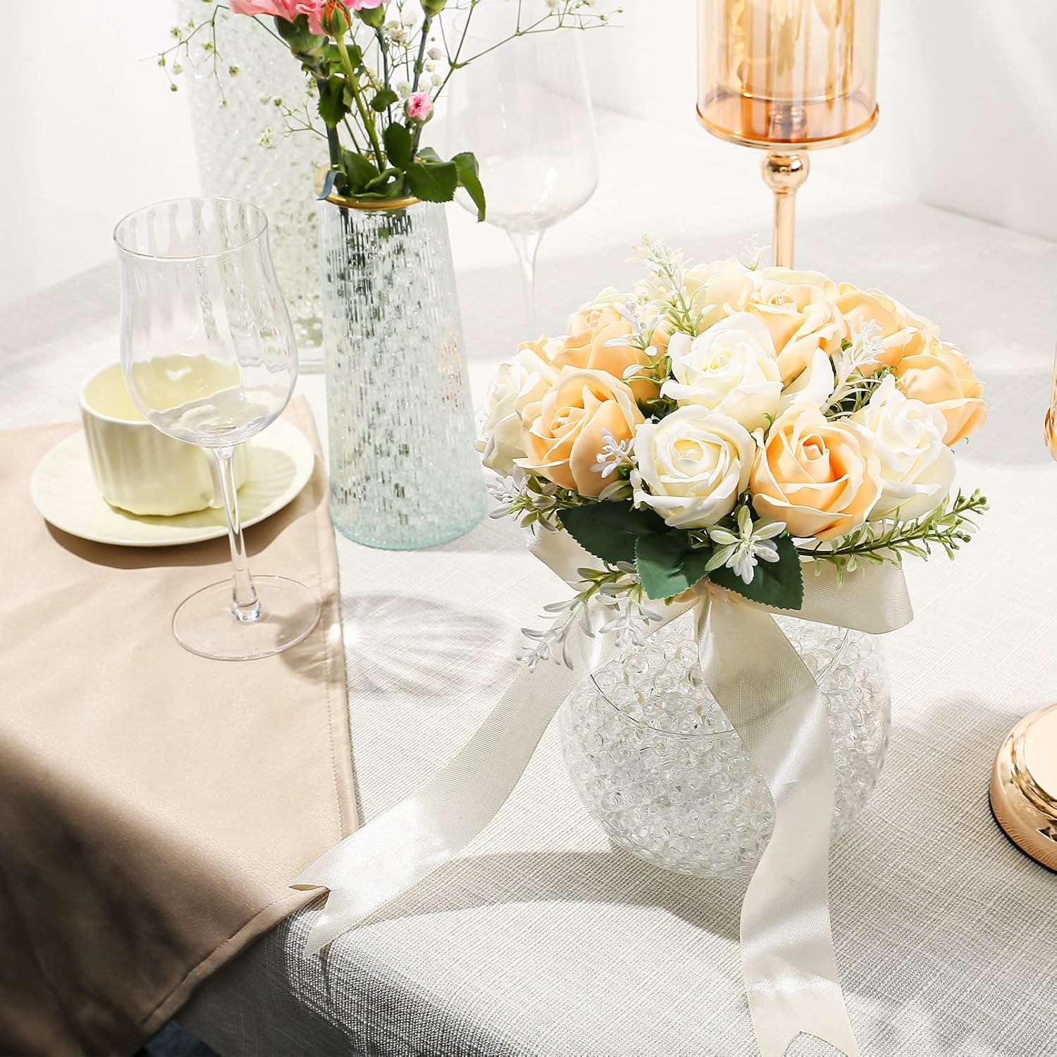 120.000 cuentas de gel de agua transparente para jarrón, perlas de agua de gel transparentes para cuentas flotantes, velas, centros de mesa de boda,