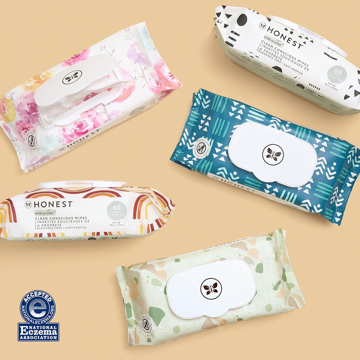 The Honest Company – Toallitas limpiadoras para bebé con 99% de agua, respetuosas con el medioambiente, compostables, a base de plantas,