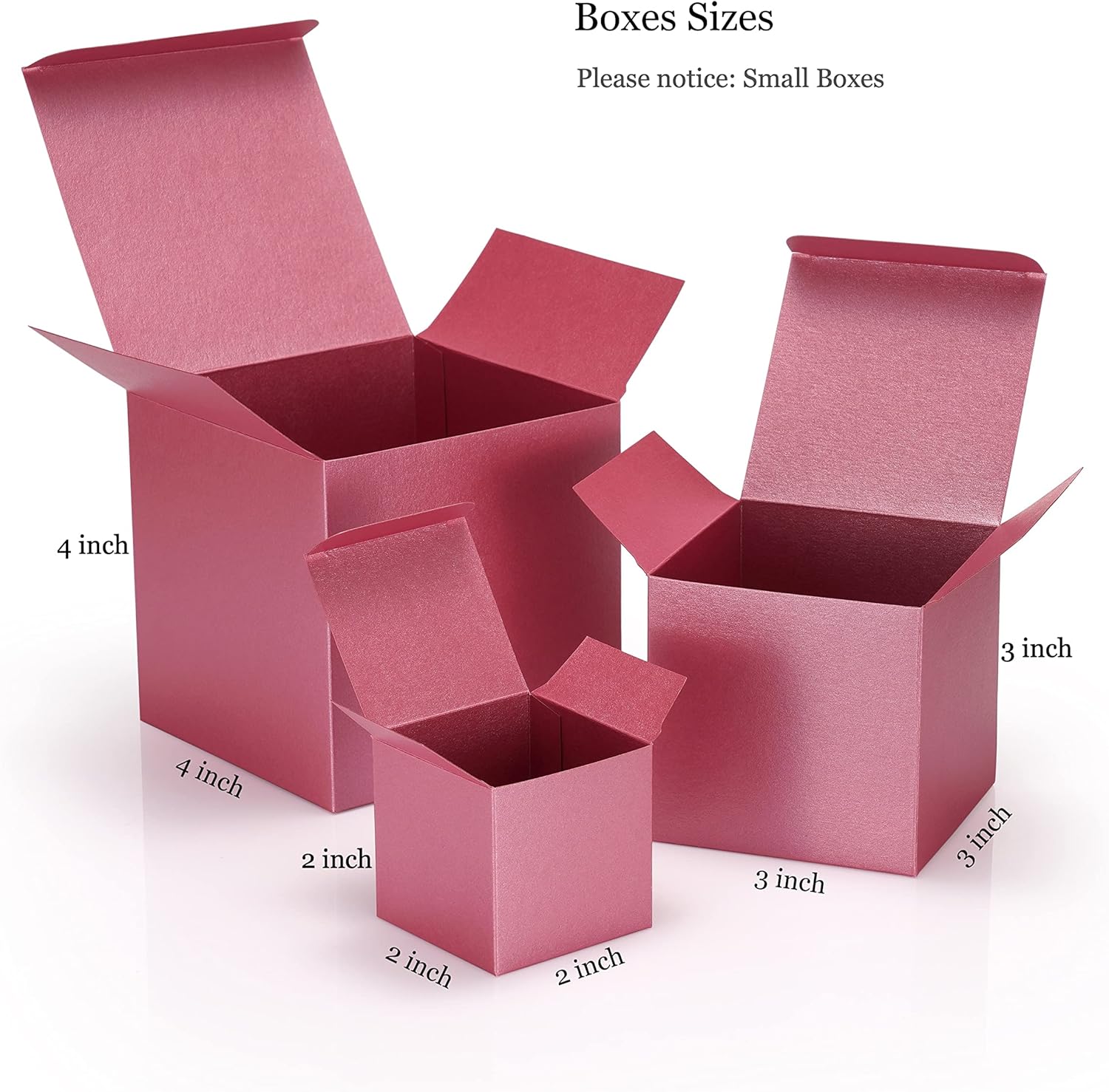Quotidian Cajas de regalo plegables grandes de papel perlado italiano vintage verde oliva con tapas de 4 x 4 x 4 pulgadas (3.9 x 3.9 x 3.9 in)