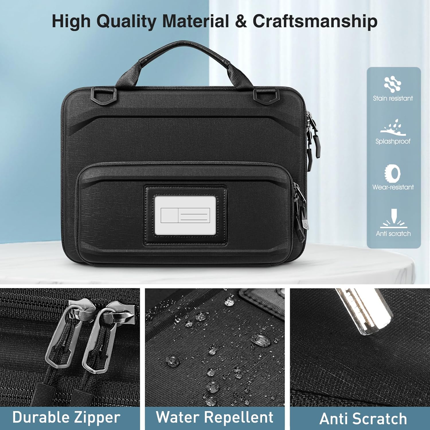 Fintie Funda protectora para Chromebook de 11.6 pulgadas, bolsa de hombro protectora con bolsa para accesorios y ranura para tarjeta de