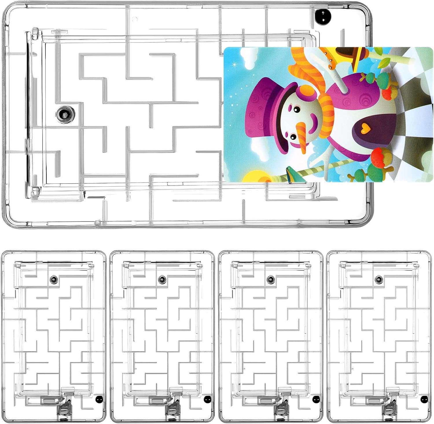 Skylety Caja de rompecabezas de dinero de 5 piezas, caja de regalo de rompecabezas, tarjetero de plástico para rompecabezas divertido, juego de