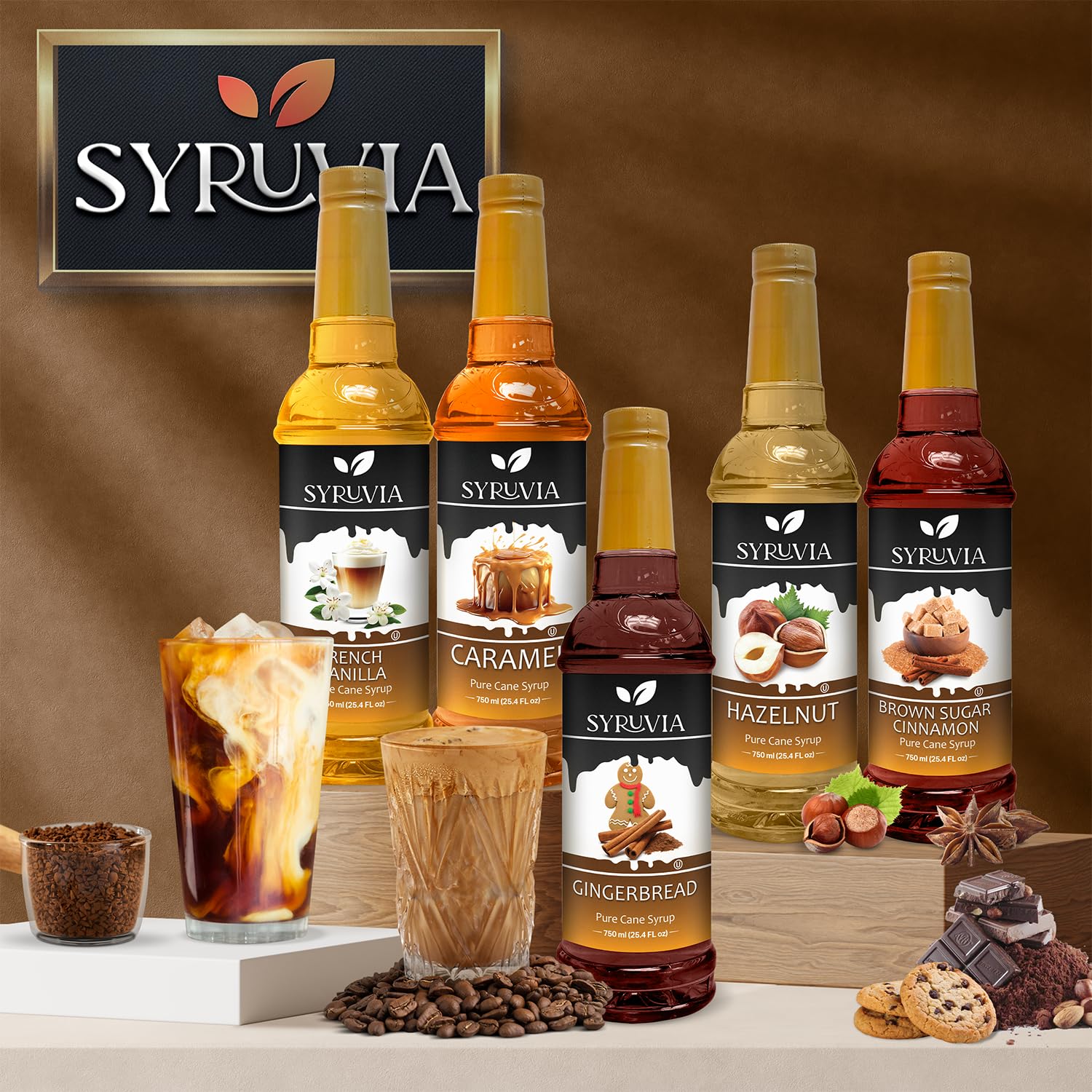 Syruvia Jarabe de chocolate blanco para café, jarabe de café de chocolate blanco suave, 25.4 onzas líquidas, Kosher, sin gluten, ideal para café,