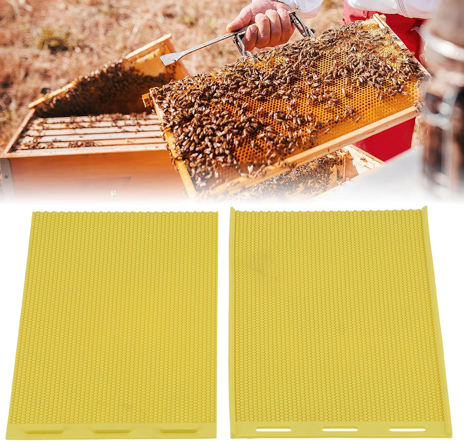2 hojas de velas de cera de abejas, kit de fabricación de velas de bricolaje con estampado de cera de abeja, hoja de prensa de cera de abeja de