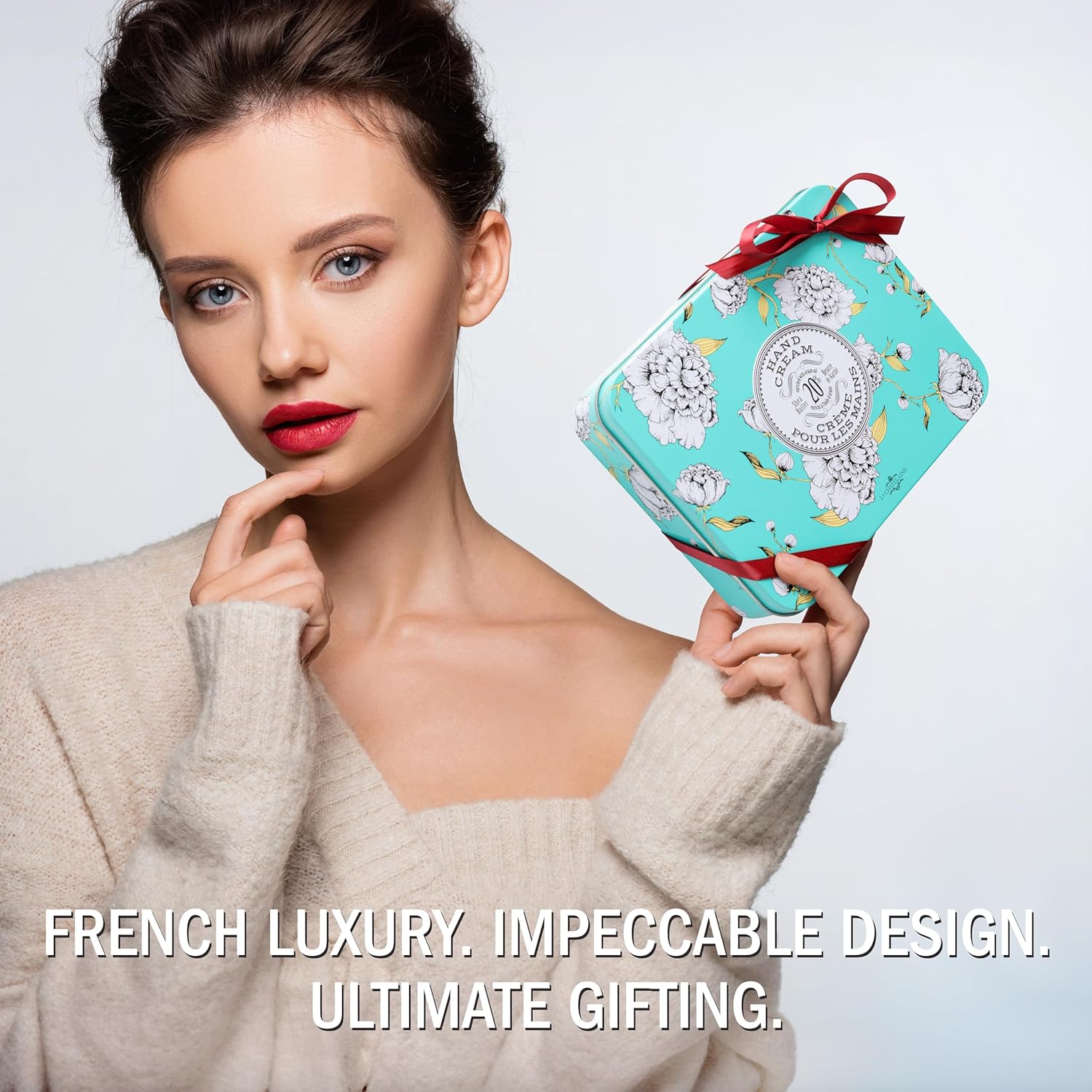 La Chatelaine Set de regalo de crema de manos para mujer, loción de manos tamaño viaje, crema de manos natural fabricada en Francia con 20% de