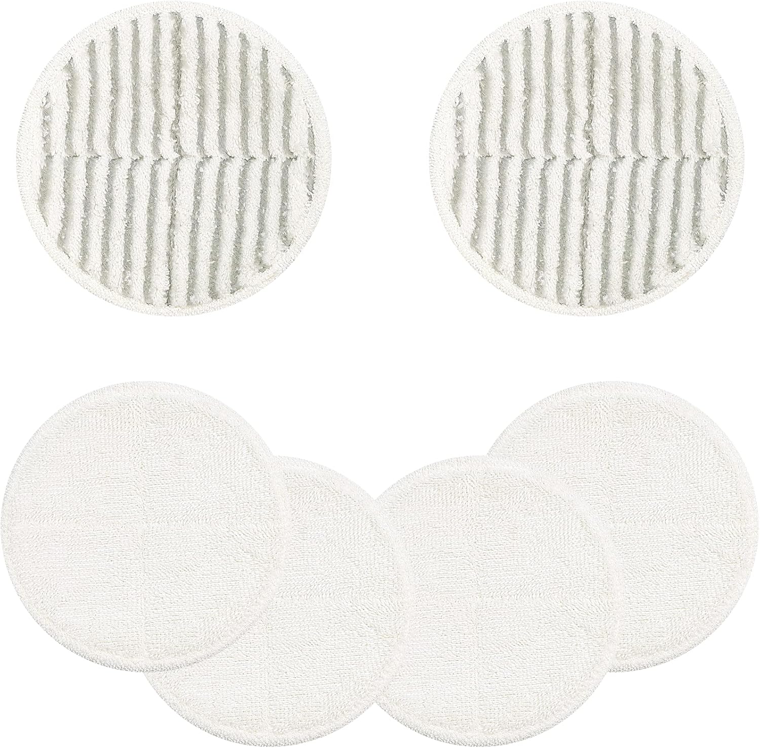 2124 Almohadillas de repuesto para trapeador Bisell Spinwave Spin Mop, (2 almohadillas de limpieza y 4 almohadillas suaves) compatibles con Bisell