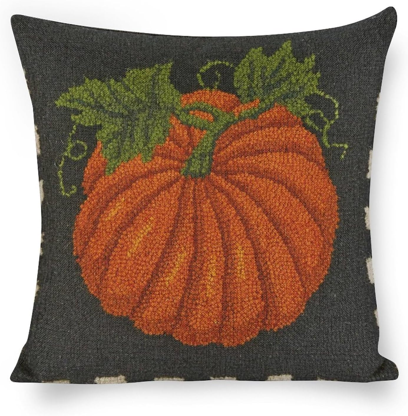 Funda de almohada con gancho de calabaza, fundas de almohada decorativas de otoño, fundas de cojín lumbar suaves para sofá, dormitorio, 18 x 18