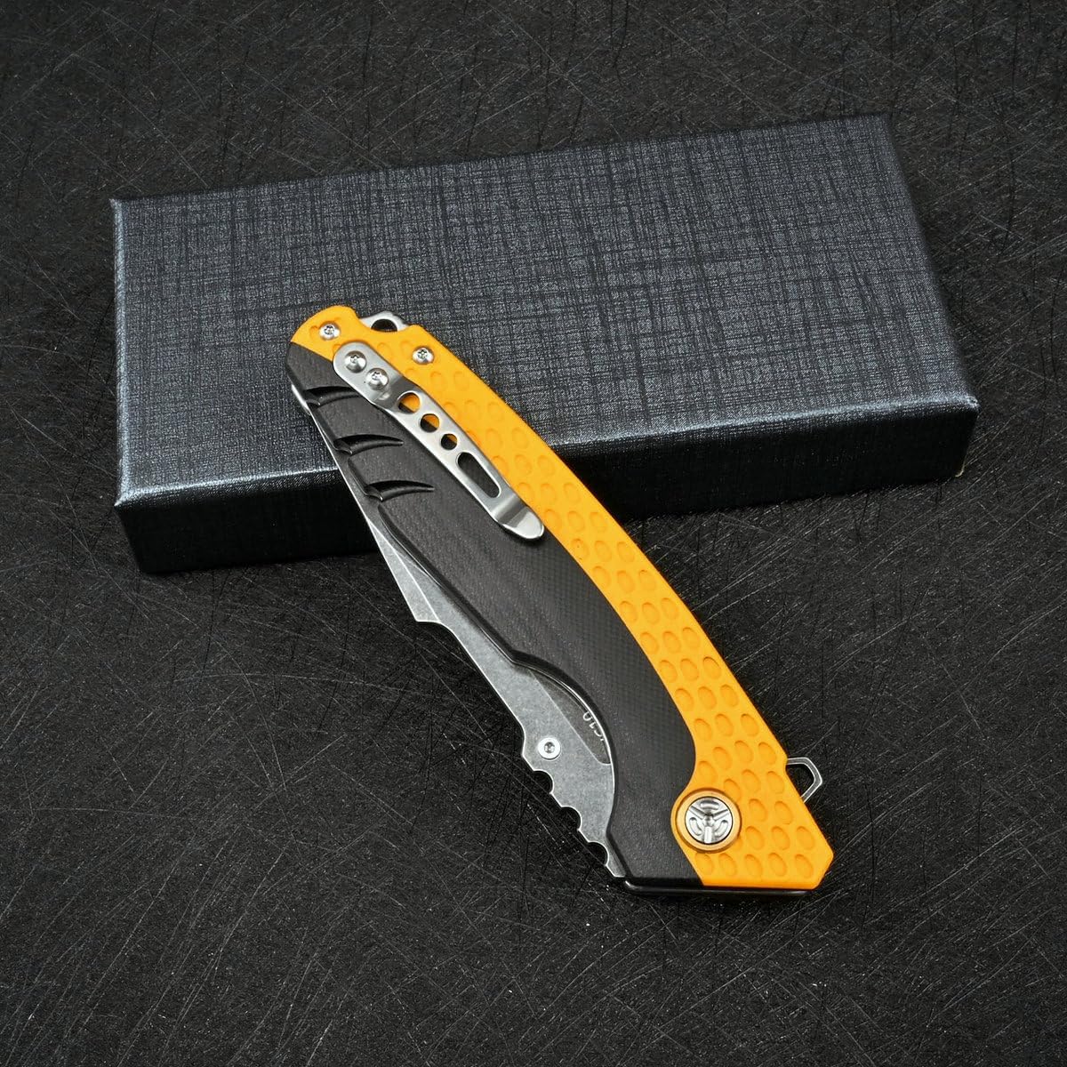 Knives VG10 Cuchillo plegable de acero para hombres con clip G10 mango EDC cuchillo táctico de bolsillo para exteriores, campamento, caza,