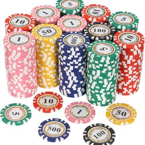 LUOBAO Fichas de póquer numeradas prémium para juego de mesa de cartas, para Texas Hold’em, Blackjack, Club de cartas o juegos de póquer nocturno LUOBAO Fichas de póquer numeradas prémium para juego de mesa de cartas, para Texas Hold’em, Blackjack, Club de cartas o juegos de póquer nocturno