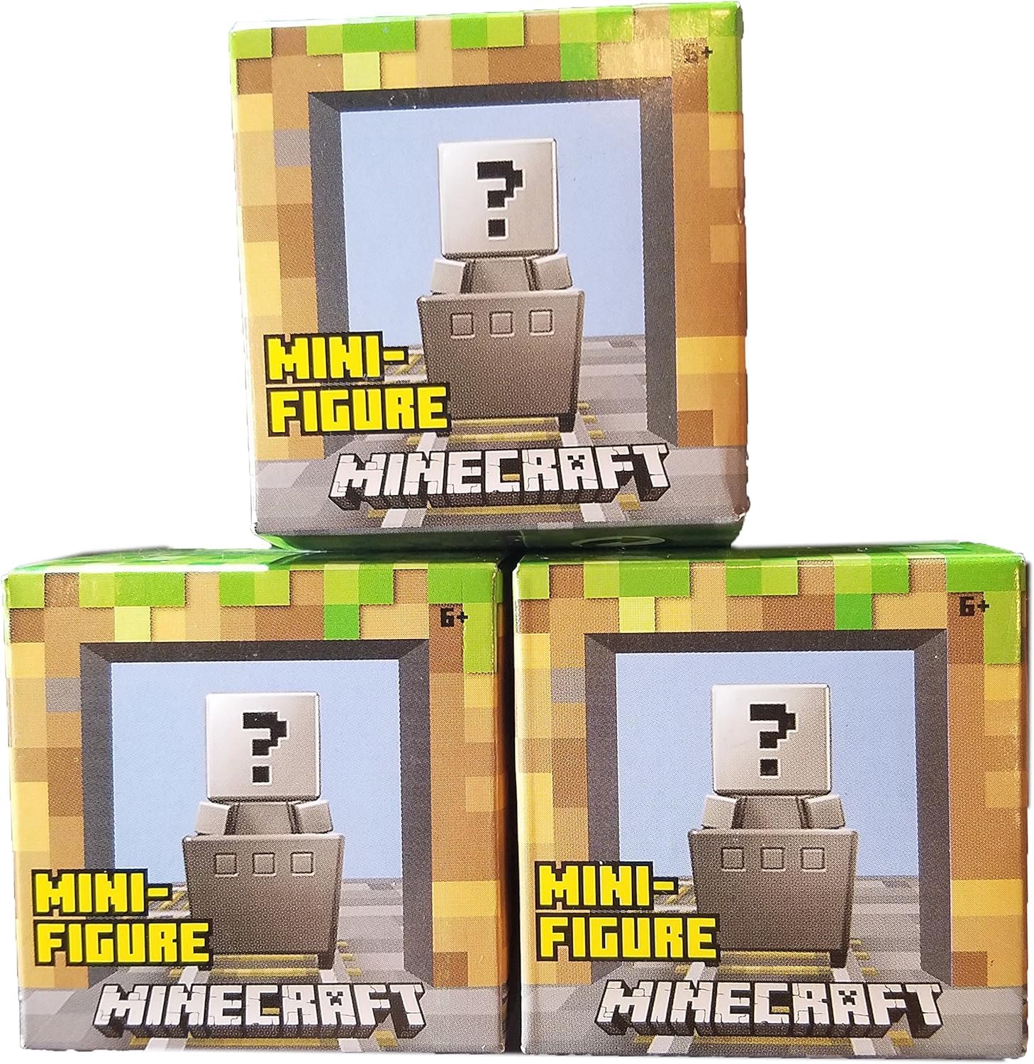 Minecraft Minecart Series Mini-Figuras Cajas (paquete de 3)