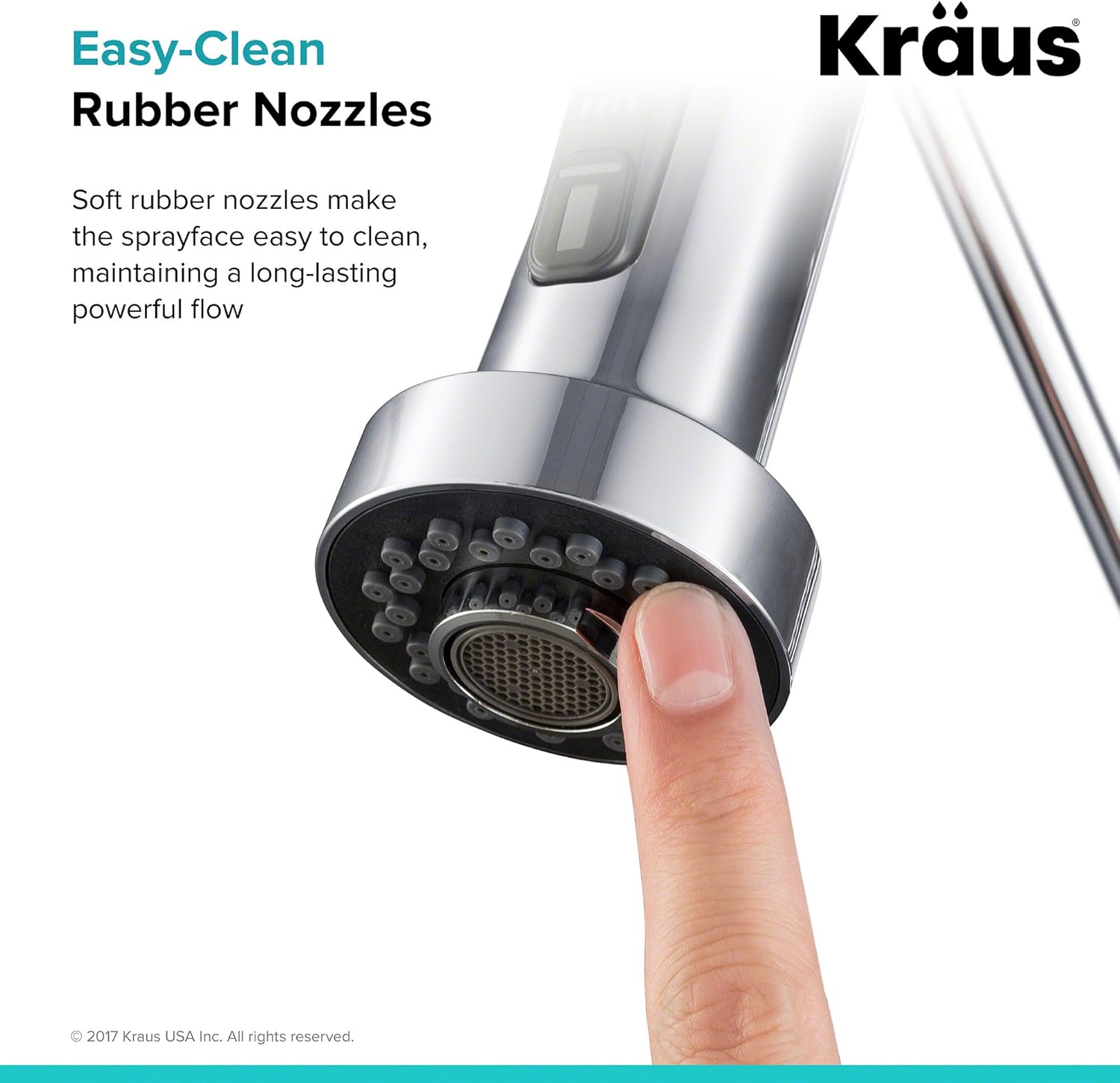 Kraus KFS-1CH – Pulverizador de grifo de cocina de doble función, cromo, 2.2 x 4 pulgadas