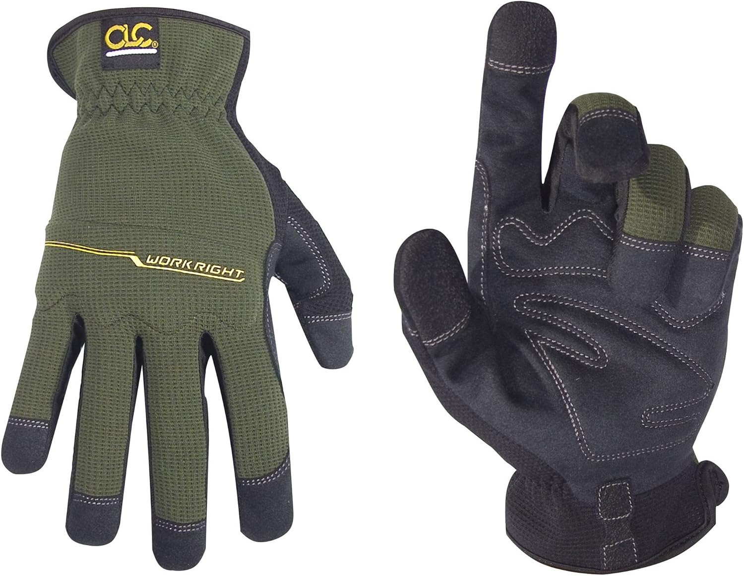 Custom Leathercraft 123L Workright – Guantes de trabajo con agarre flexible, talla L