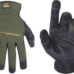 Custom Leathercraft 123L Workright – Guantes de trabajo con agarre flexible, talla L Custom Leathercraft 123L Workright – Guantes de trabajo con agarre flexible, talla L