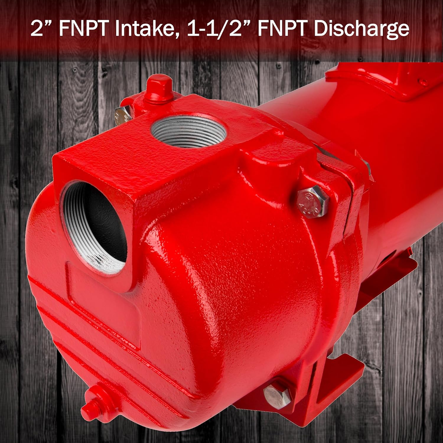 Red Lion RL-SPRK-200-BR, 230 voltios, 2HP, 77 GPH, bomba de riego con impulsor de latón, rojo, 97102002
