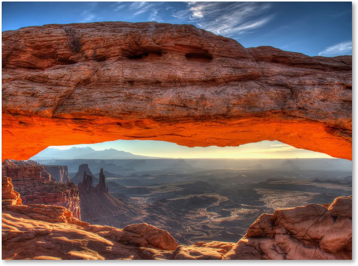 Mesa Arch Sunrise by Pierre Leclerc – Lienzo decorativo para pared, 22 x 32 pulgadas