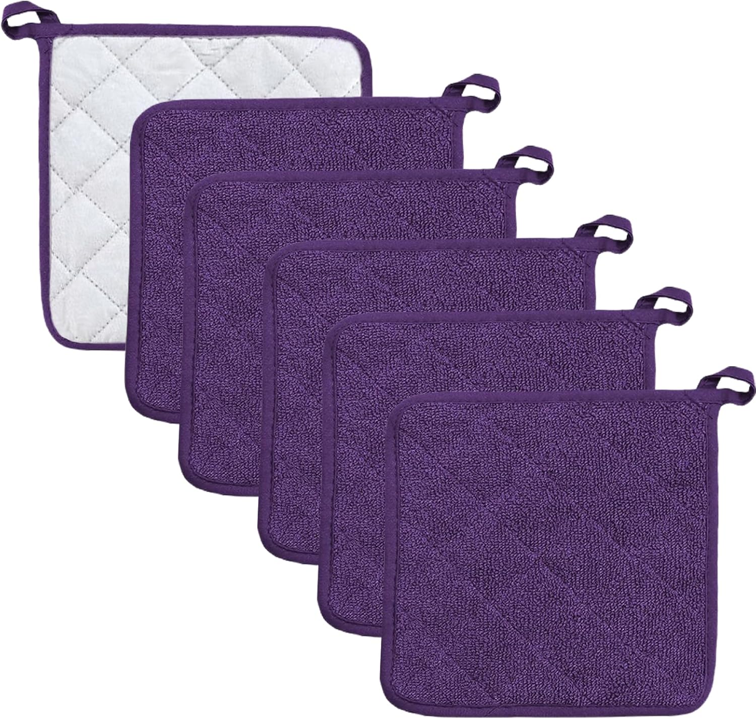 Juego de soportes para ollas de cocina, resistentes al calor, juego de agarraderas de algodón puro, salvamanteles, posavasos grandes, almohadillas