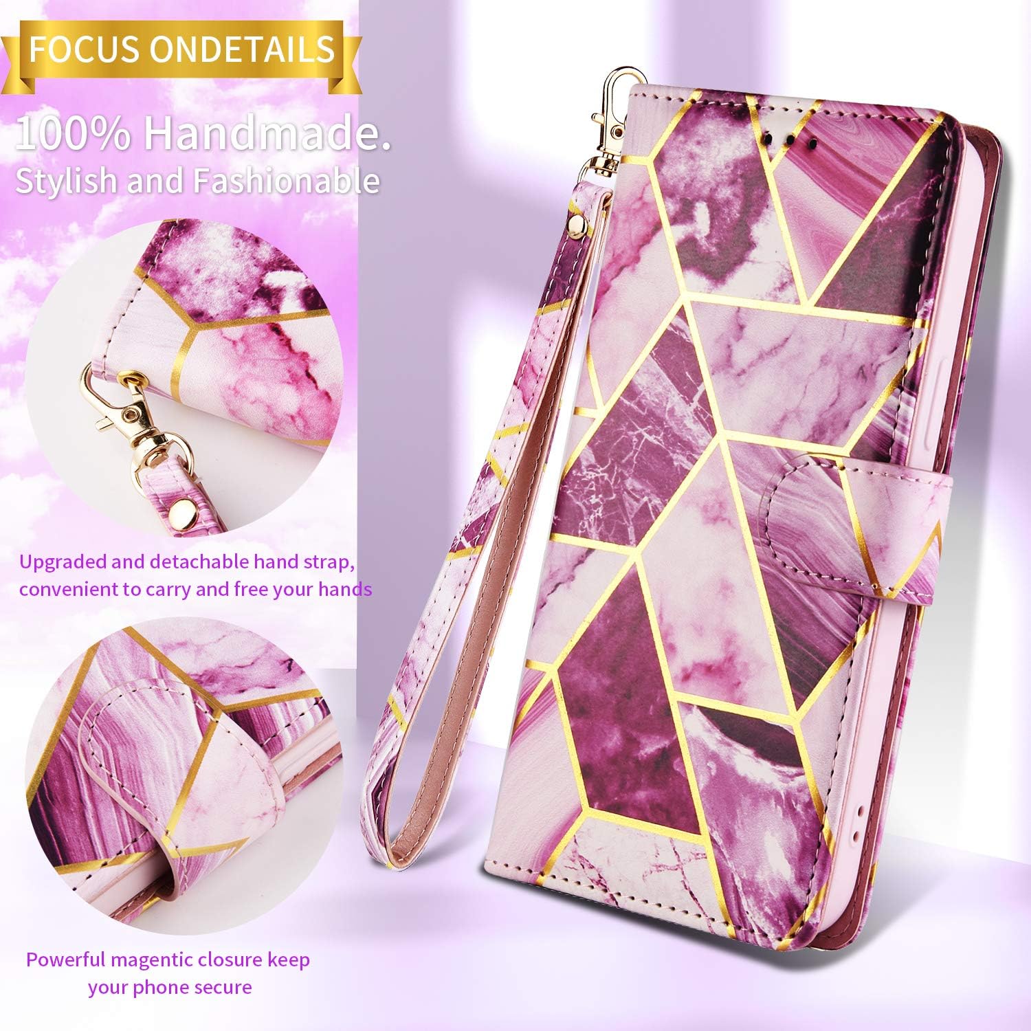 Asuwish Compatible con iPhone Xs X 10 10s Funda tipo cartera y protector de pantalla de vidrio templado, funda de cuero con tapa para iPhone X