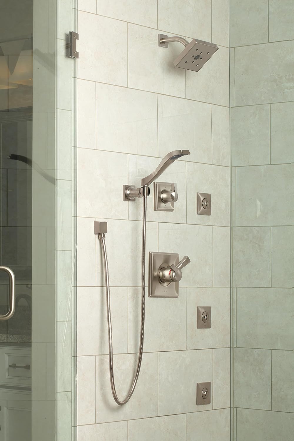 DELTA FAUCET 50570-SS – Codo cuadrado de pared, inoxidable, 1.06 x 2.13 x 1.06 pulgadas