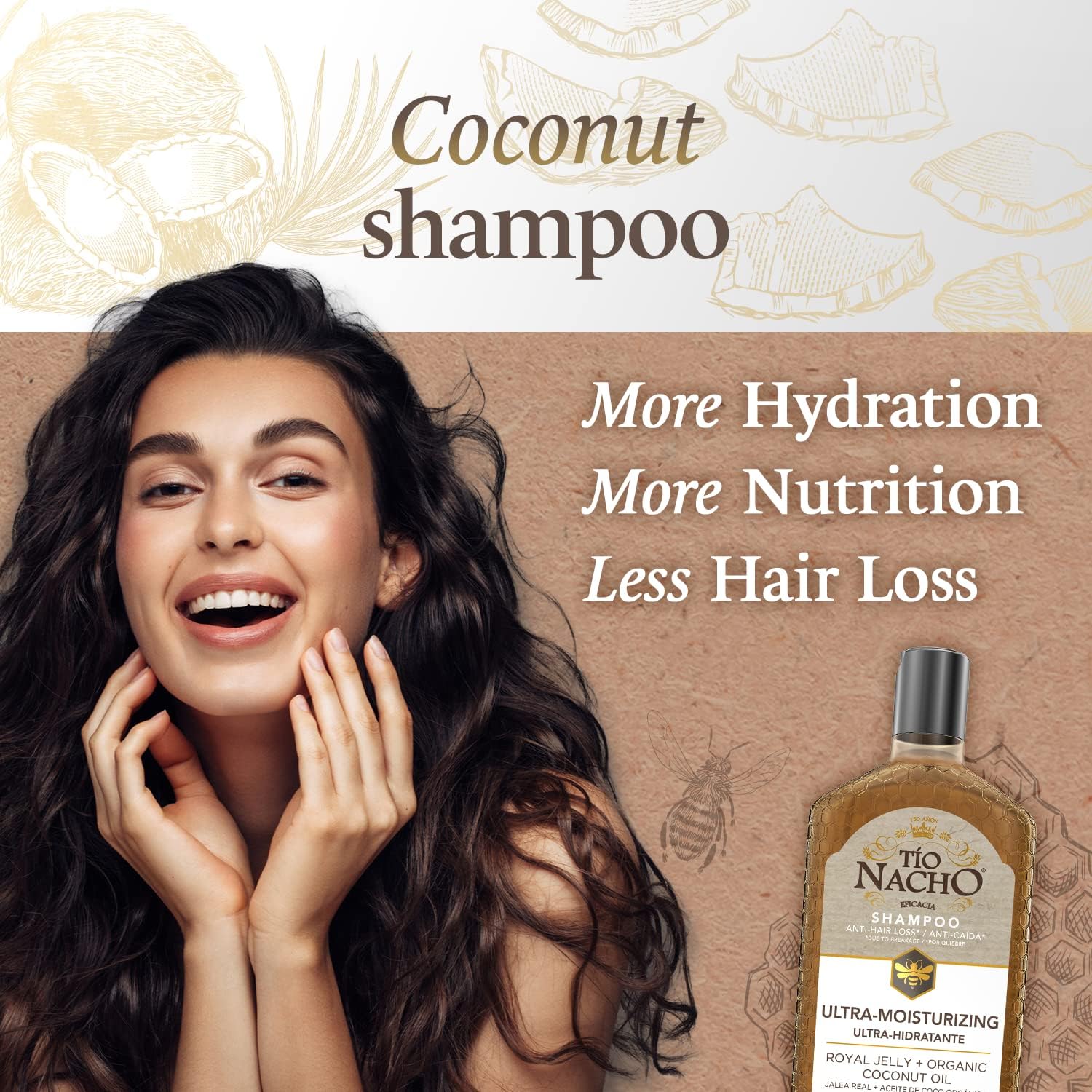 Tío Nacho Coco Champú + Acondicionador. Kit Tio Nacho Ultra Hidratante 14 Fl Oz