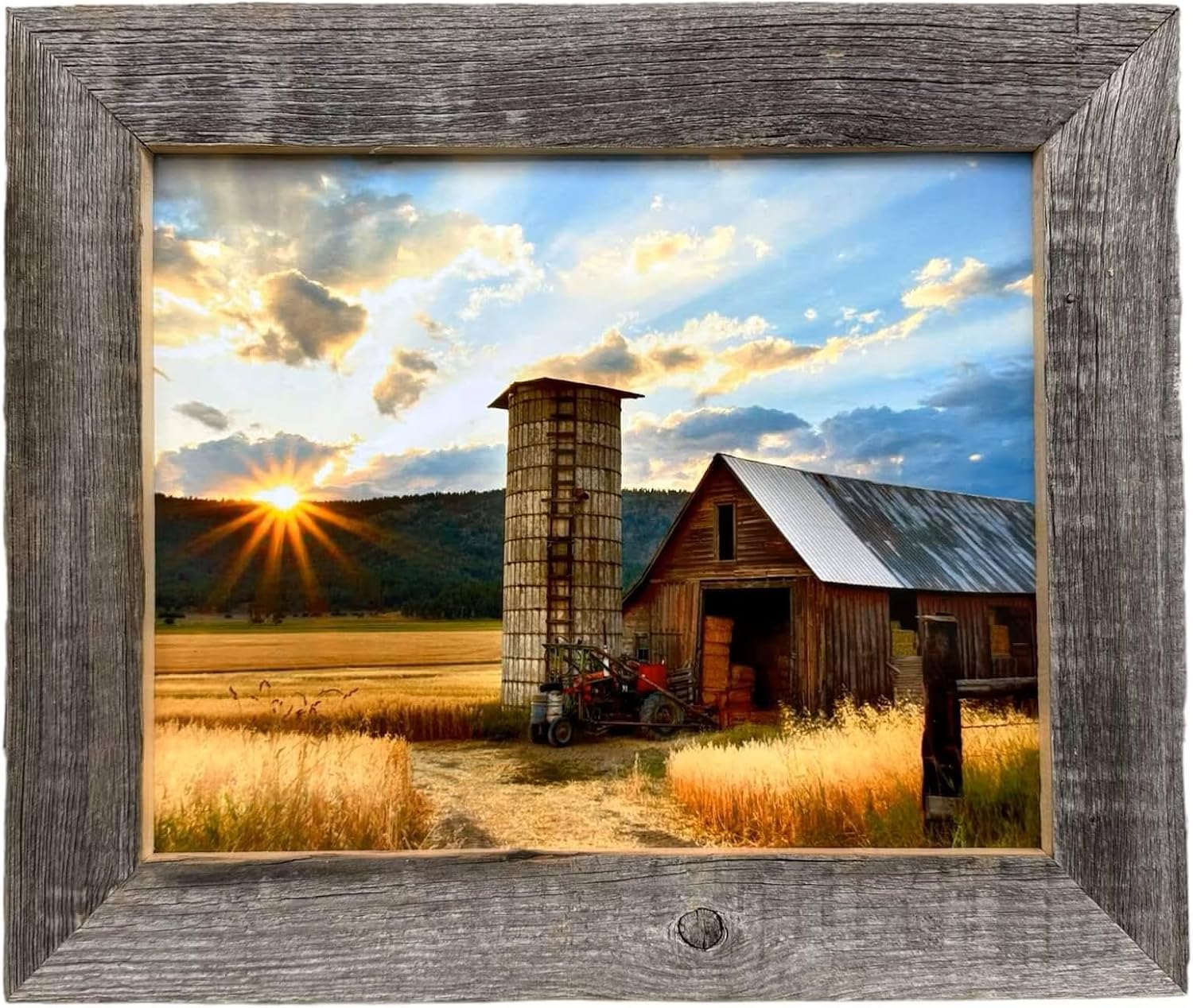 MyBarnWoodFrames – Marco de fotos rústico de madera de granero recuperada de 16 x 20 pulgadas (ancho del marco de 1.5 pulgadas)
