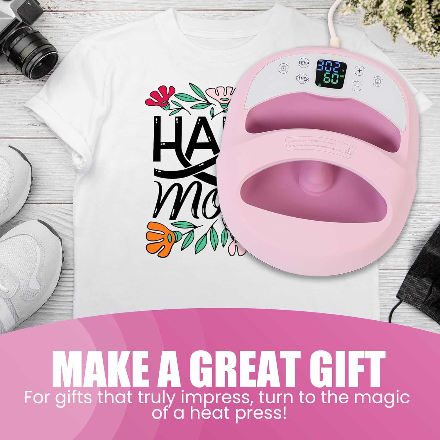 Máquina de prensa térmica de 12 x 10 pulgadas para camisetas, máquina de sublimación de prensa automática portátil y máquina de prensa de camisas de