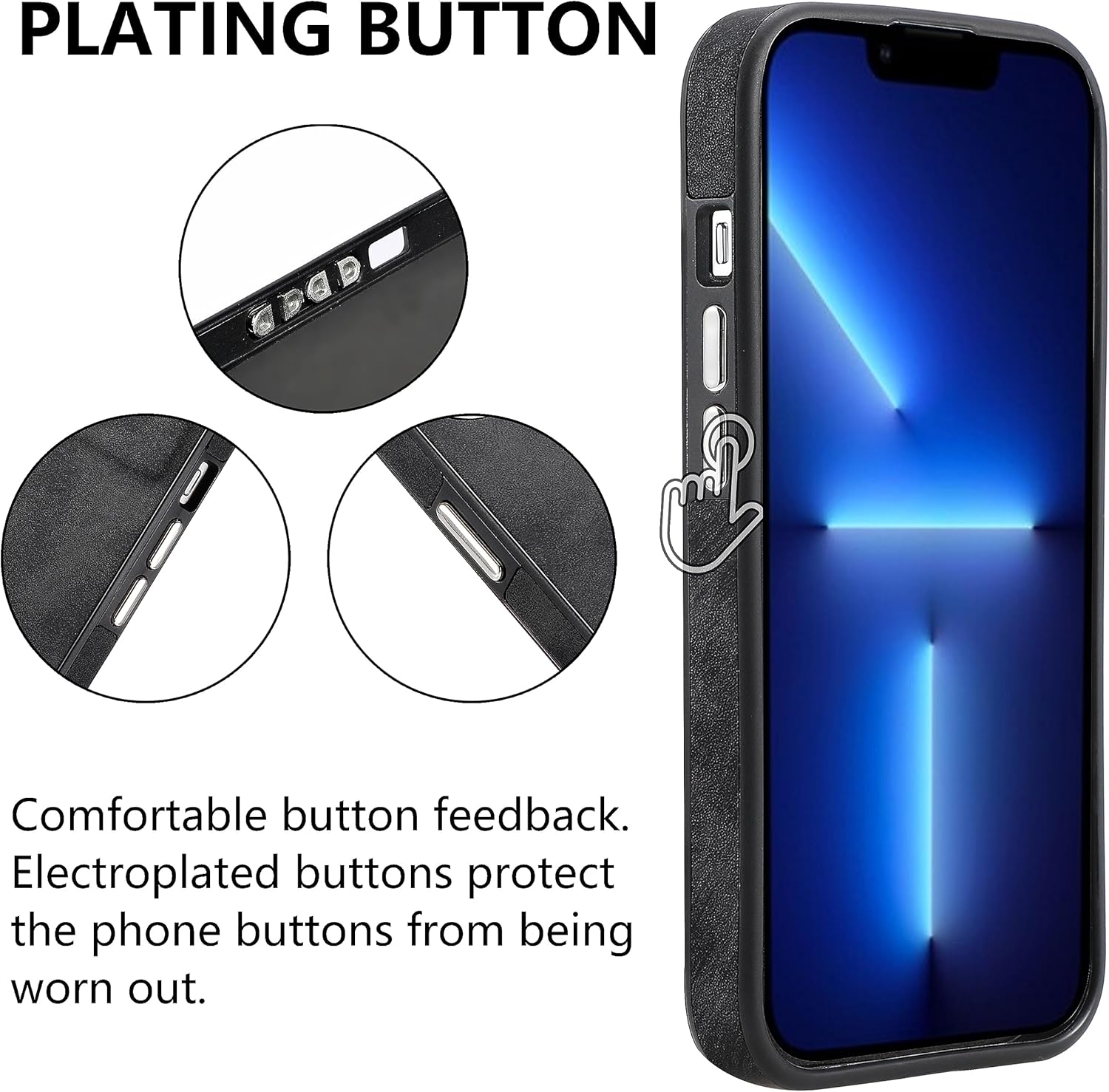 Asuwish Funda de teléfono para iPhone 13 Pro de 6.1 pulgadas con protector de pantalla de vidrio templado y funda de cuero delgada y suave,