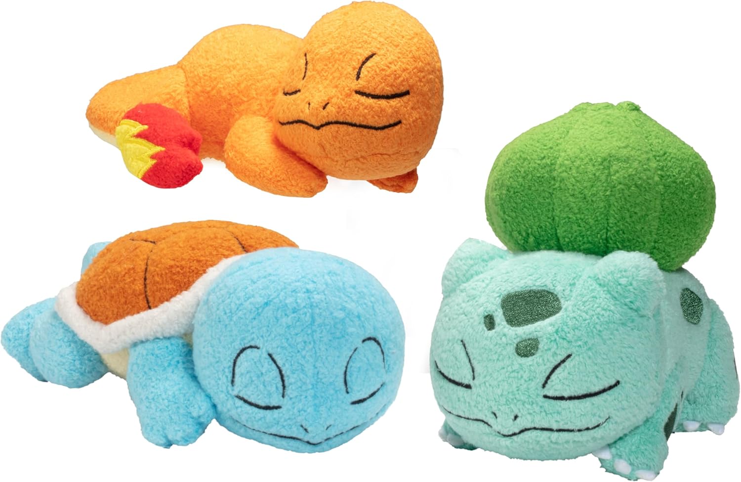 Pokémon – Paquete de 3 peluches de 5 pulgadas, Charmander y Bulbasaur con licencia oficial. Añade a tu colección. Juguete de peluche coleccionable
