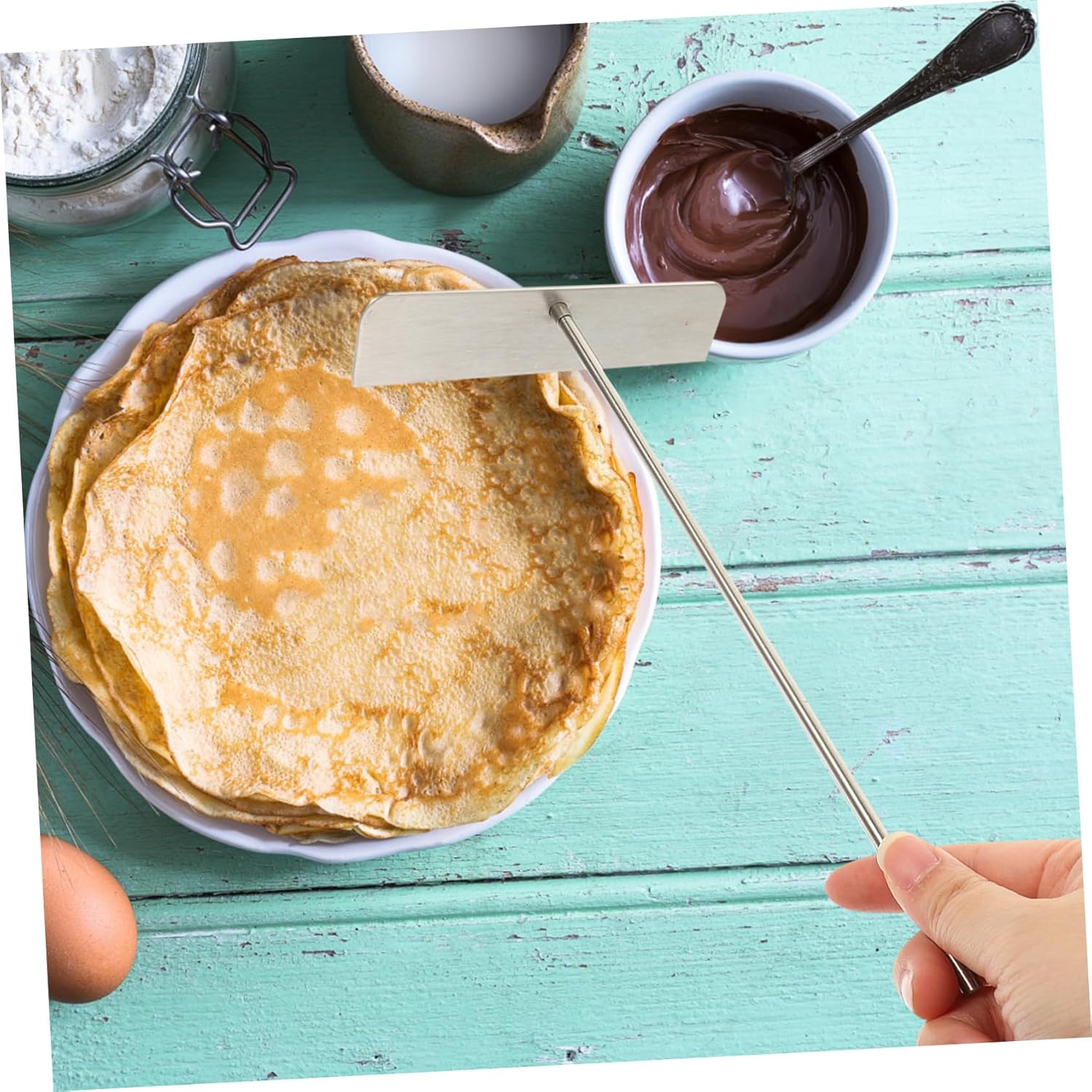 Esparcidor de crepé, crepe, crepes, rastrillo para panqueques, herramientas de pastelería, herramientas de extensión de crepé, herramienta de