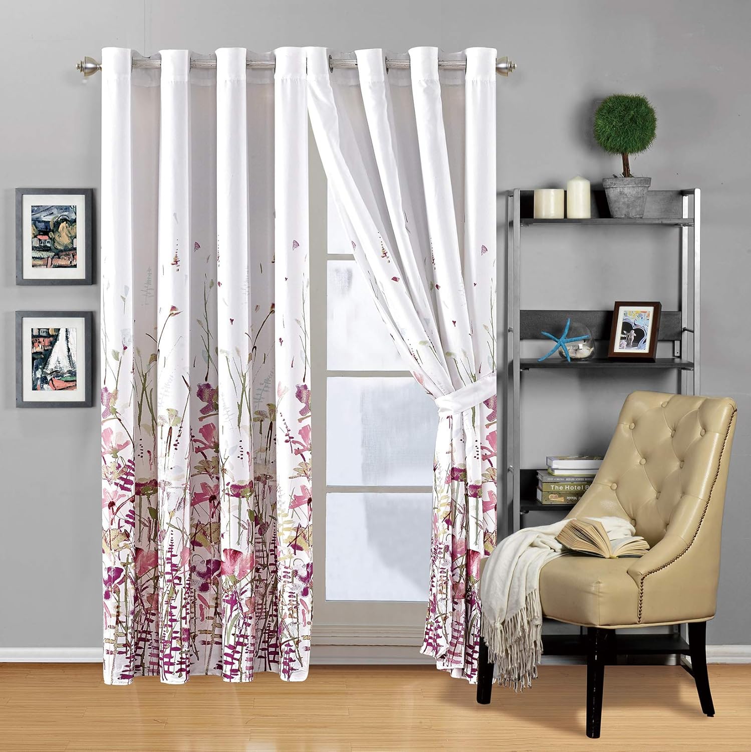 Juego de edredón Grand Linen de 3 piezas, con estampado fino, colcha reversible, colcha de matrimonioqueen, king y california king