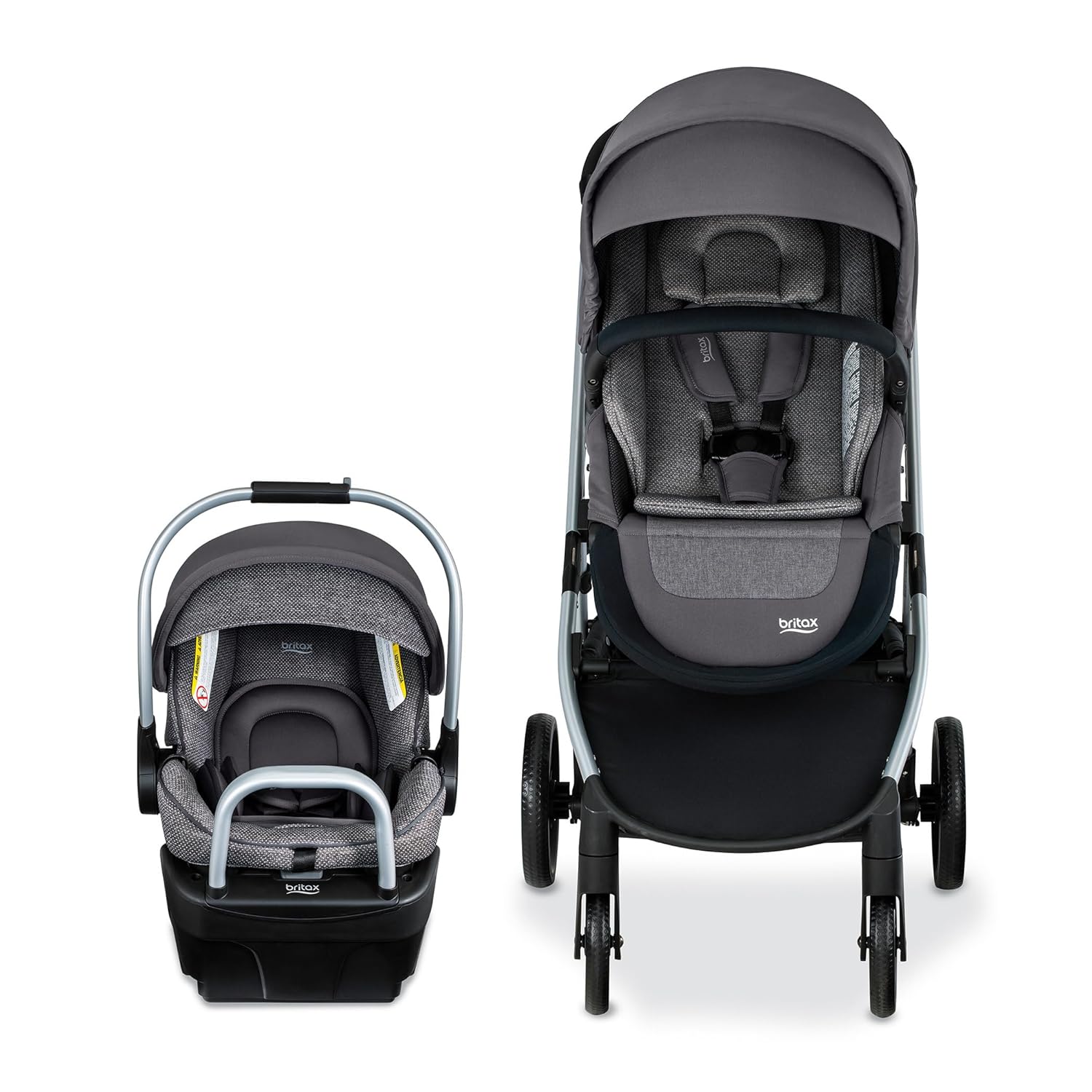 Britax Willow Grove SC – Sistema de viaje para bebé, asiento de automóvil infantil y cochecito combinado con base alpina, tecnología ClickTight,