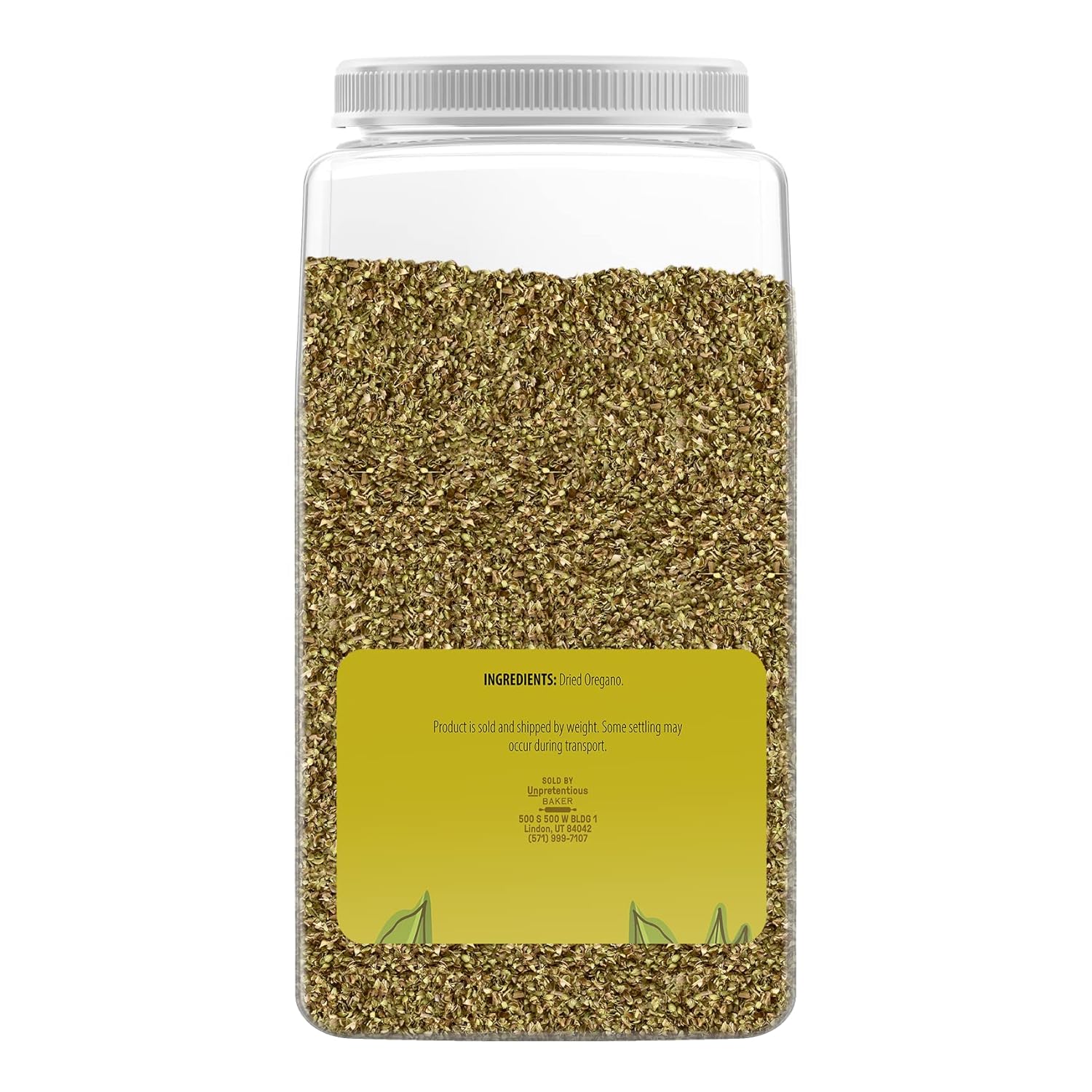 Unpretentious Copos de orégano, 1 libra, sabor rico, ingrediente versátil, tamaño a granel