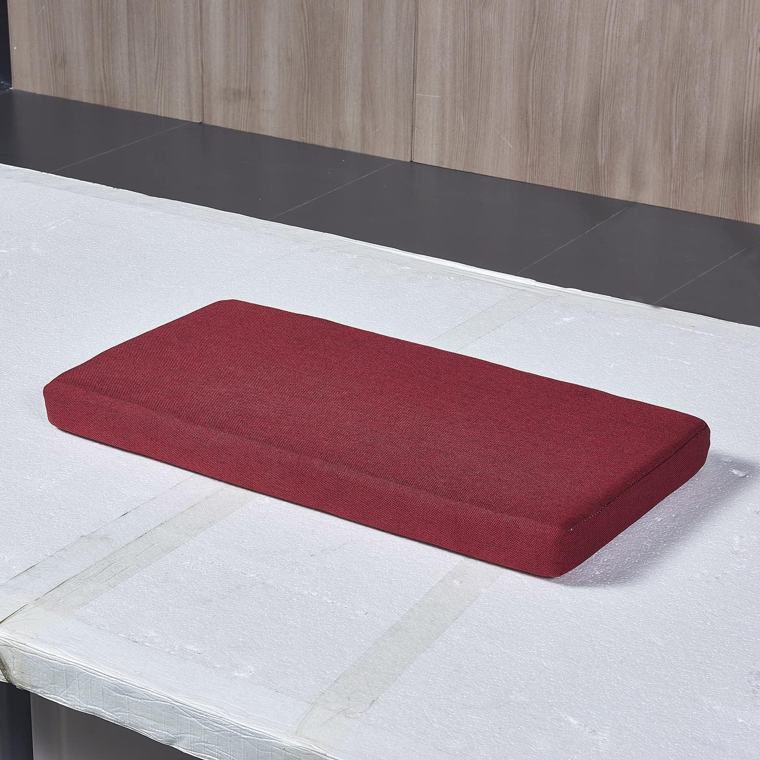 Cojines de banco para muebles de interior, espuma antideslizante para silla de cocina, comedor, cojín de asiento con cremallera de 44 x 16 pulgadas,
