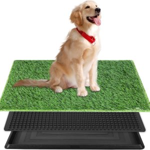 Almohadilla para orinar de perro con bandeja, 25 x 20 pulgadas, almohadilla de hierba para ir al baño de perro, reutilizable, lavable, césped Almohadilla para orinar de perro con bandeja, 25 x 20 pulgadas, almohadilla de hierba para ir al baño de perro, reutilizable, lavable, césped