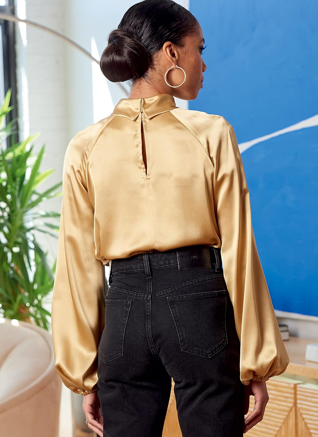 McCall’s M8147ZZP – Kit de patrones de costura para blusa de manga raglán para señoritas, código de diseño M8147, tallas L-XXL