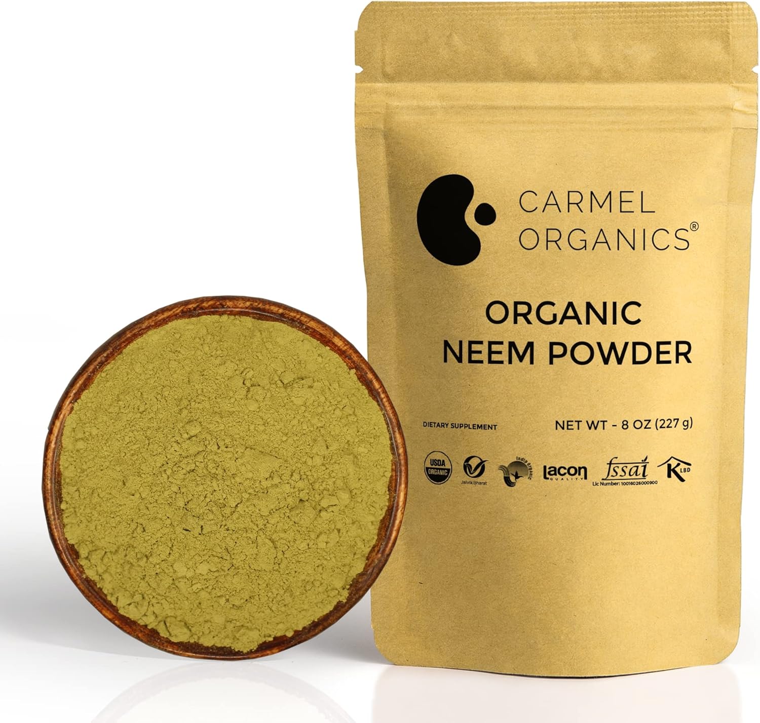 Combo de hojas de neem orgánicas en polvo y polvo de semillas de fenogreco (8 onzas cada uno) para tu cuidado de la salud, cuidado del cabello y