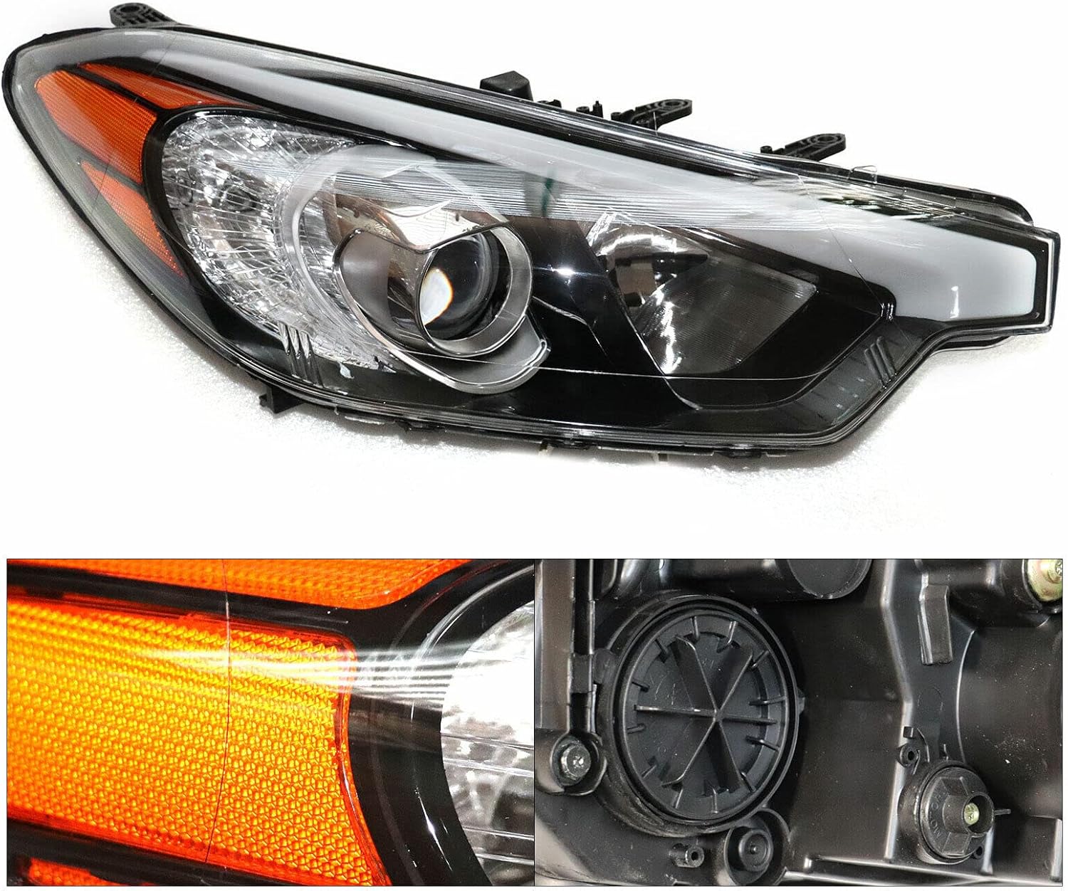 Faros delanteros halógenos, lado derecho del acompañante, repuesto para KIA Forte y KIA Forte Koup y KIA Forte5 2014-2016, 92102A7200 KI2503170