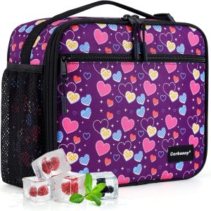 Cerbonny Lonchera congelable, Purple-B-P, pequeña bolsa aislada con paquetes de gel desmontables, bolsa de almuerzo más fresca para la escuela, el Cerbonny Lonchera congelable, Purple-B-P, pequeña bolsa aislada con paquetes de gel desmontables, bolsa de almuerzo más fresca para la escuela, el