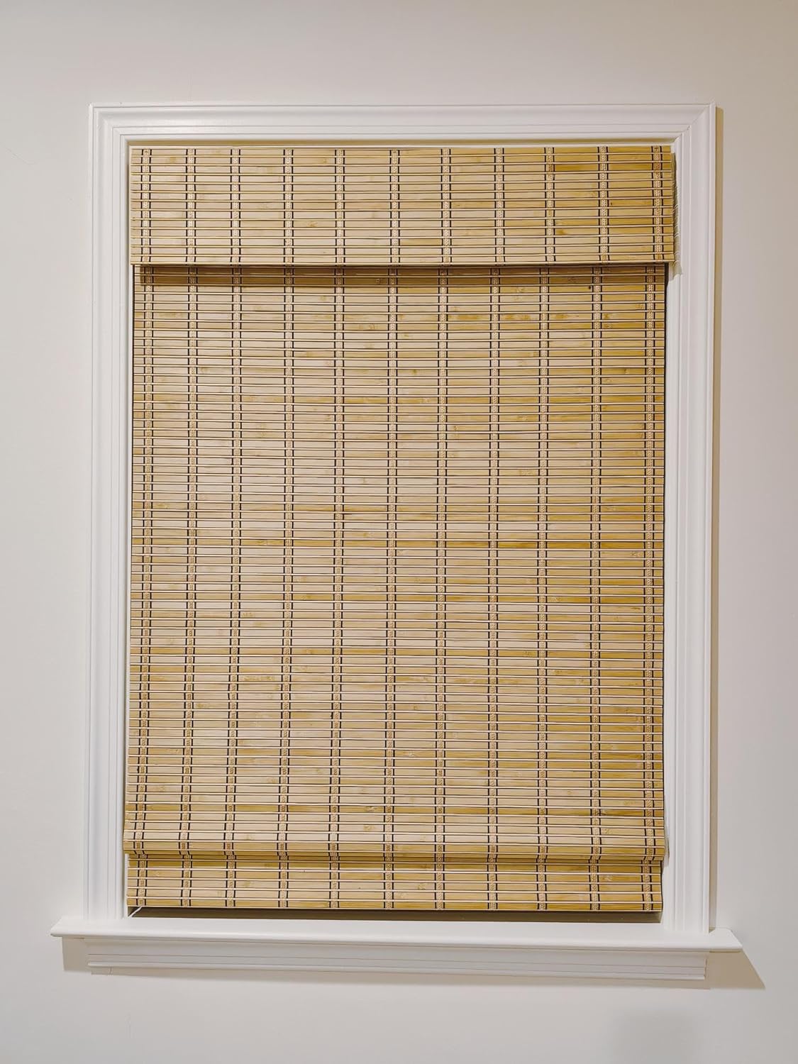 TJ Global Persiana romana sin cordón de bambú para ventana, filtro de luz (28 x 64 pulgadas)