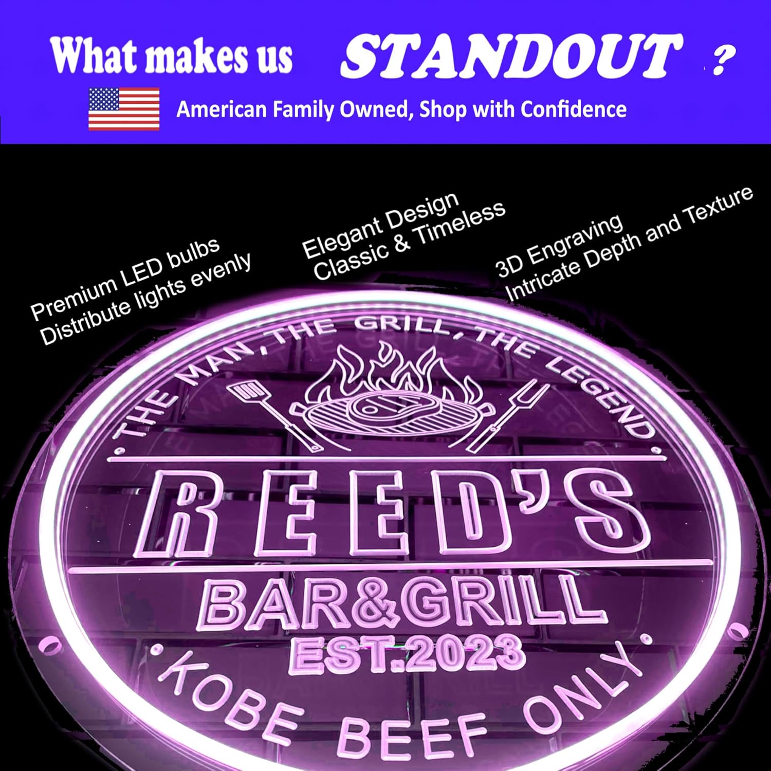 Letreros de barra de neón personalizados para el hogar, letrero de bar personalizado para sala de juegos de cueva de hombre, letreros de cerveza de