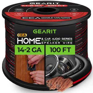 GearIT Pro Series 14AWG Cable de altavoz calibre 14 AWG (100 pies100.0 ft), gran uso para altavoces de cine en casa y altavoces de automóvil, color GearIT Pro Series 14AWG Cable de altavoz calibre 14 AWG (100 pies100.0 ft), gran uso para altavoces de cine en casa y altavoces de automóvil, color