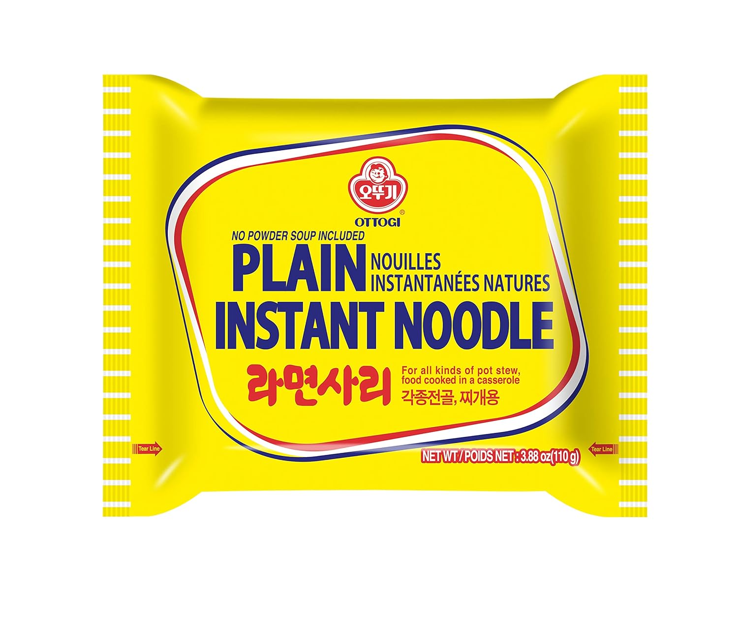 OTTOGI Fideos instantáneos lisos, Para todo tipo de guisos de olla, alimentos cocinados en una cazuela, Para olla caliente, Shabu Shabu y guisos